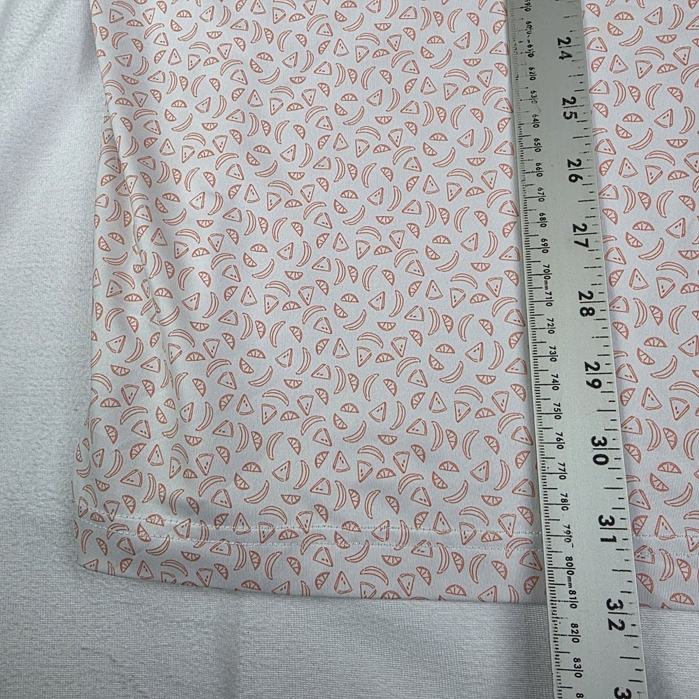 Vineyard Vines Performance Polo Shirt Mens XXL Orange Fruit Print Whale Stretch - Picture 14 of 14